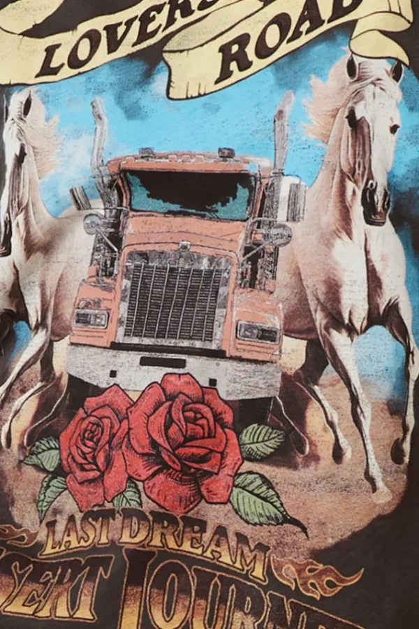 Charcoal Lovers Road Biker Tee Flash Sale