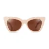 Nude Marilyn Thick Arm With Solid Brown Lens Sunglasses Clearance