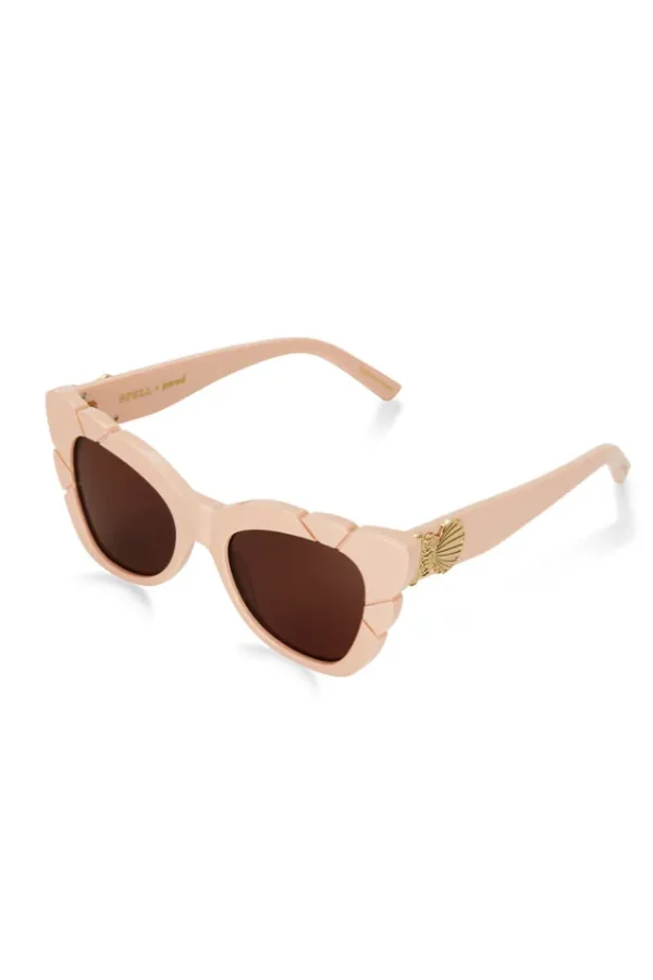 Nude Marilyn Thick Arm With Solid Brown Lens Sunglasses Best Sale