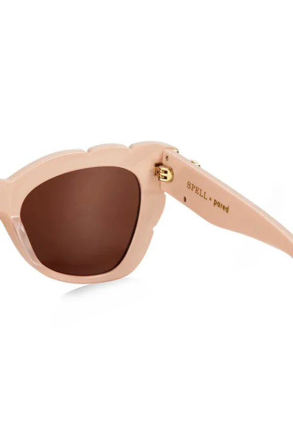Nude Marilyn Thick Arm With Solid Brown Lens Sunglasses Best Sale