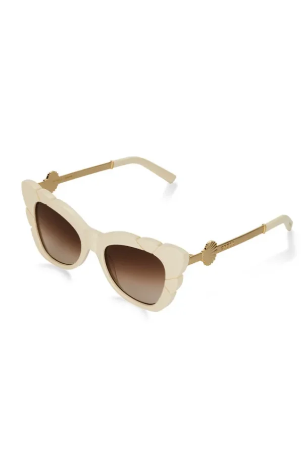 Ivory Marilyn With Brown Gradient Lens Sunglasses Flash Sale