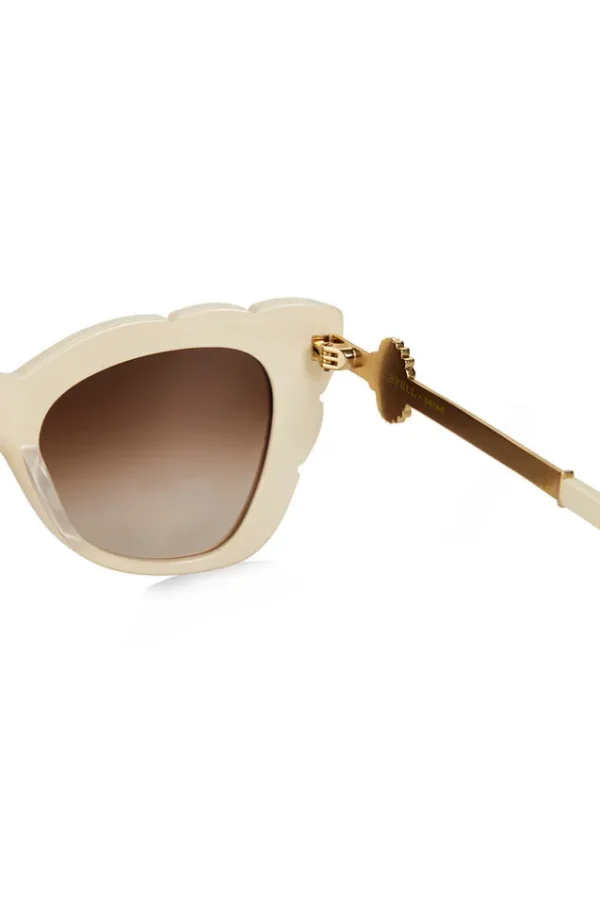 Ivory Marilyn With Brown Gradient Lens Sunglasses Flash Sale