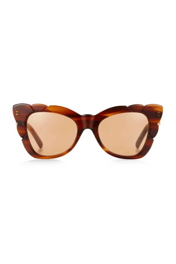 Havana Marilyn With Solid Amber Lens Sunglasses Fashion