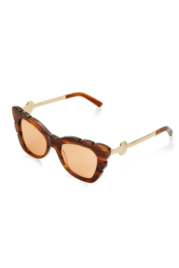 Havana Marilyn With Solid Amber Lens Sunglasses Sale