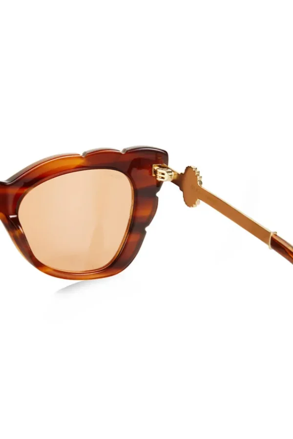 Havana Marilyn With Solid Amber Lens Sunglasses Sale