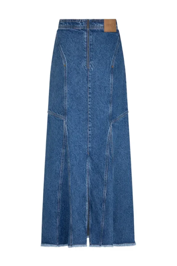 Inky Blue Muse Denim Maxi Skirt Online
