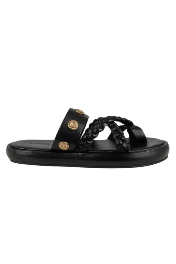 Black Neverland Leather Sandal Fashion