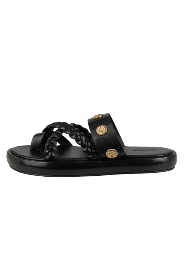 Black Neverland Leather Sandal Fashion
