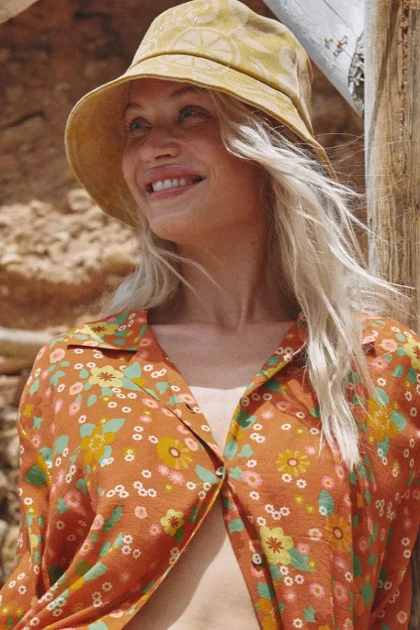 Mustard Pomelia Bucket Hat Sale