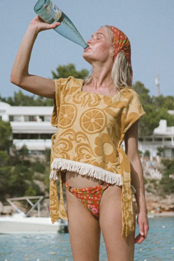 Mustard Pomelia Terry Throw Over Top Sale