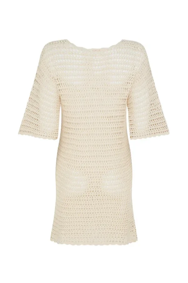 Natural Salina Crochet Mini Dress Fashion