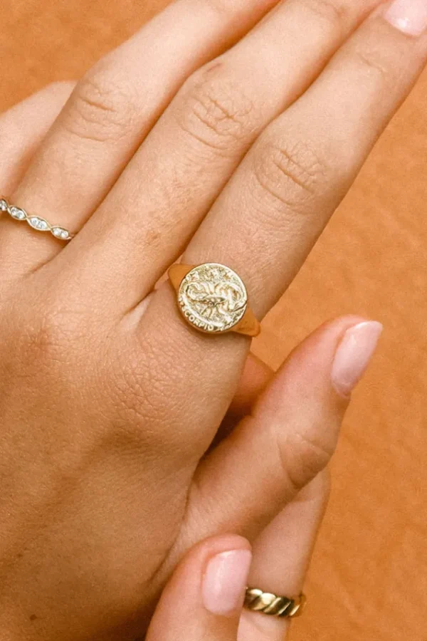 Gold Scorpio Stargazer Zodiac Ring New