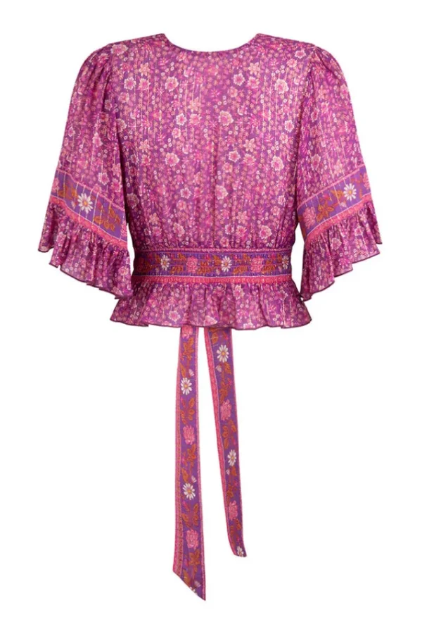 Fuchsia Sienna Cropped Blouse Fashion