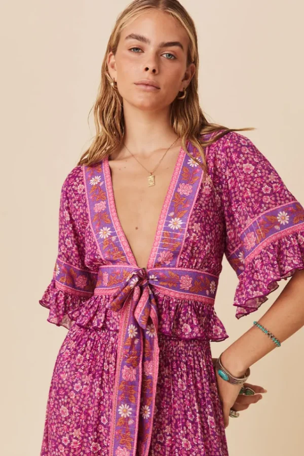 Fuchsia Sienna Cropped Blouse Sale