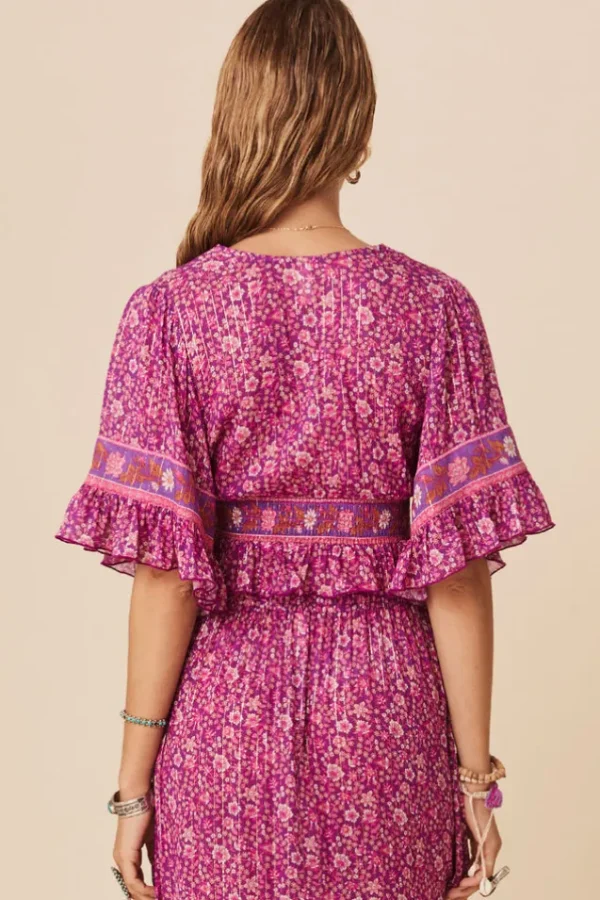 Fuchsia Sienna Cropped Blouse Fashion