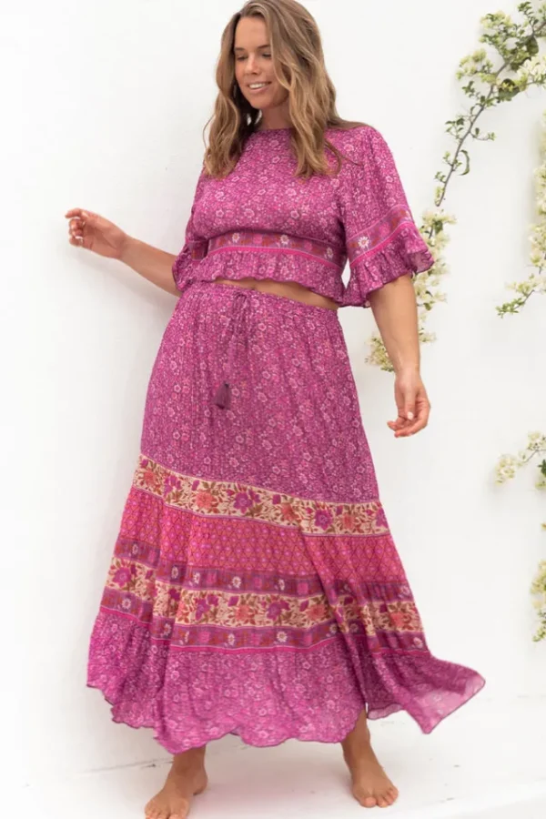 Fuchsia Sienna Maxi Skirt Shop