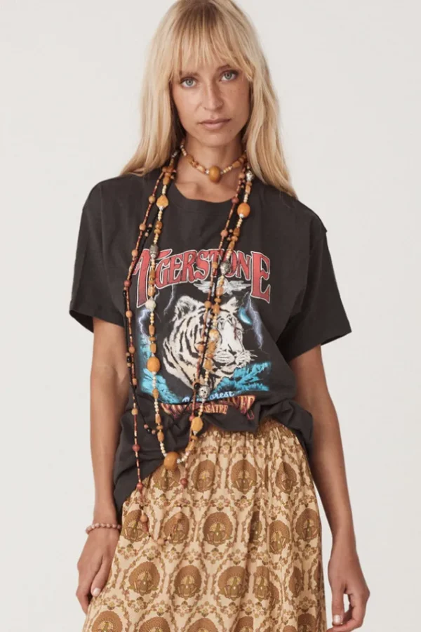 Charcoal Stormy River Biker Tee Cheap