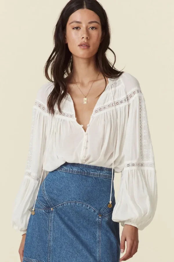 White Teodora Blouse Hot