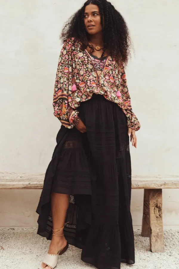 Black Teodora Maxi Skirt Store