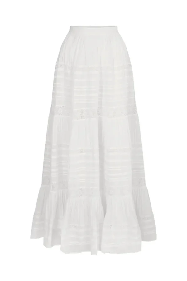 White Teodora Maxi Skirt Best Sale