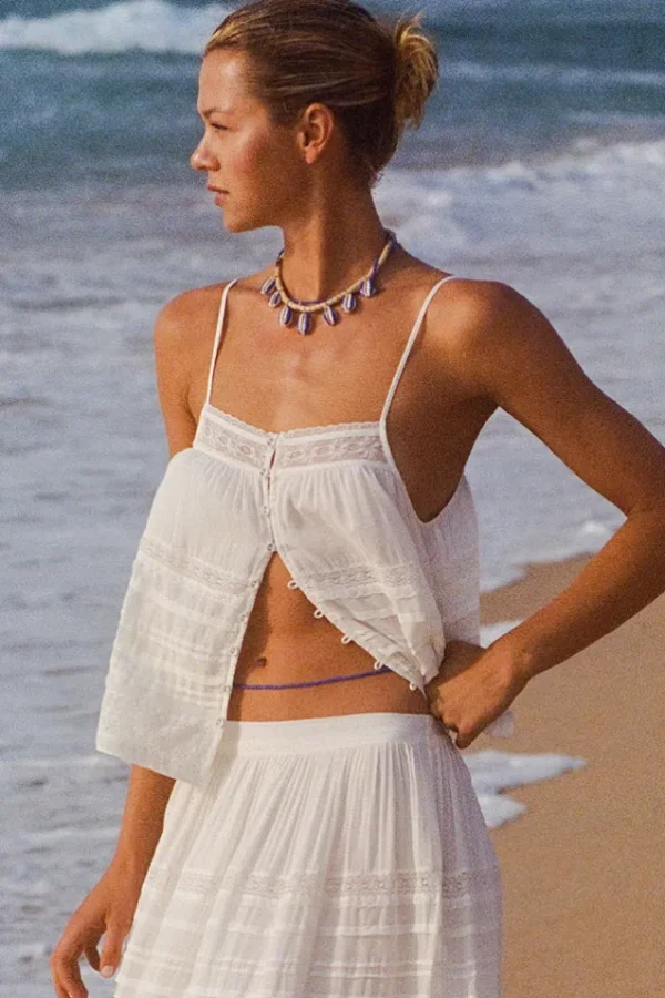 White Teodora Strappy Top Flash Sale