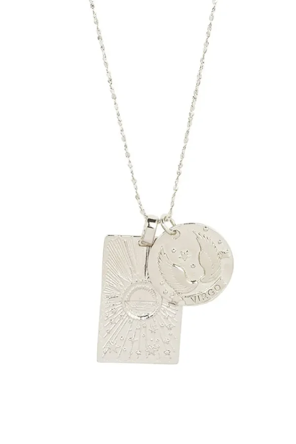 Silver Virgo Stargazer Zodiac Necklace Discount