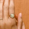 Gold Virgo Stargazer Zodiac Ring Hot
