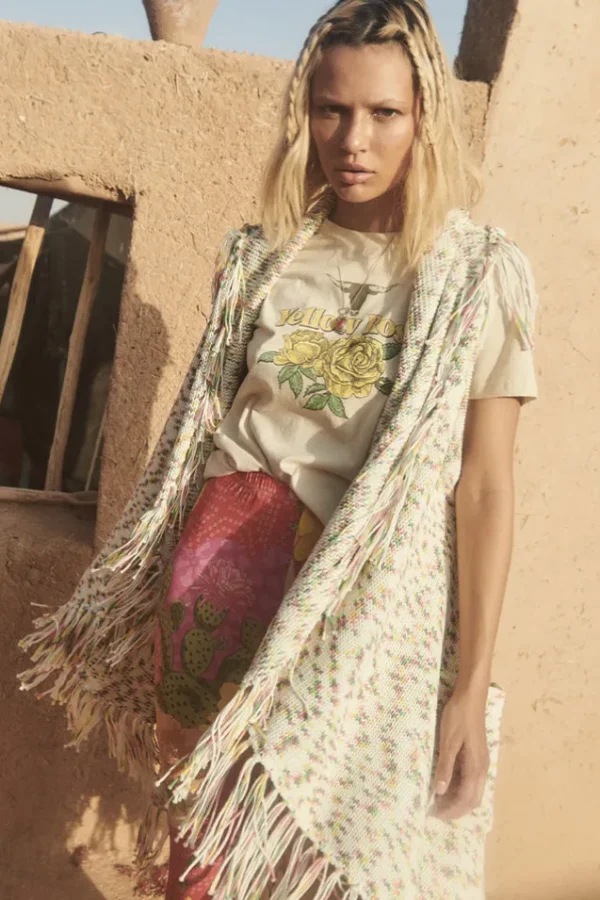 Rainbow Watercolour Poncho Outlet