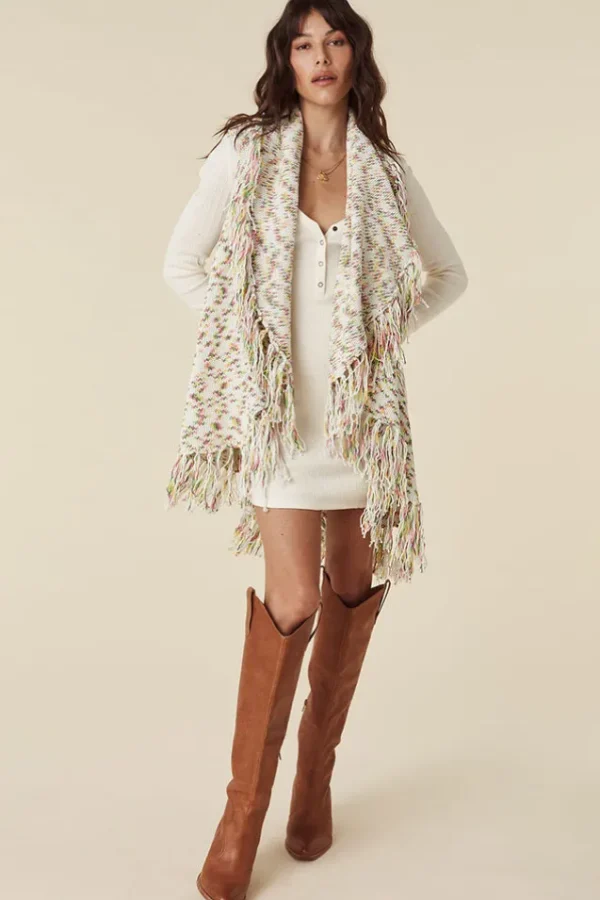 Rainbow Watercolour Poncho Outlet