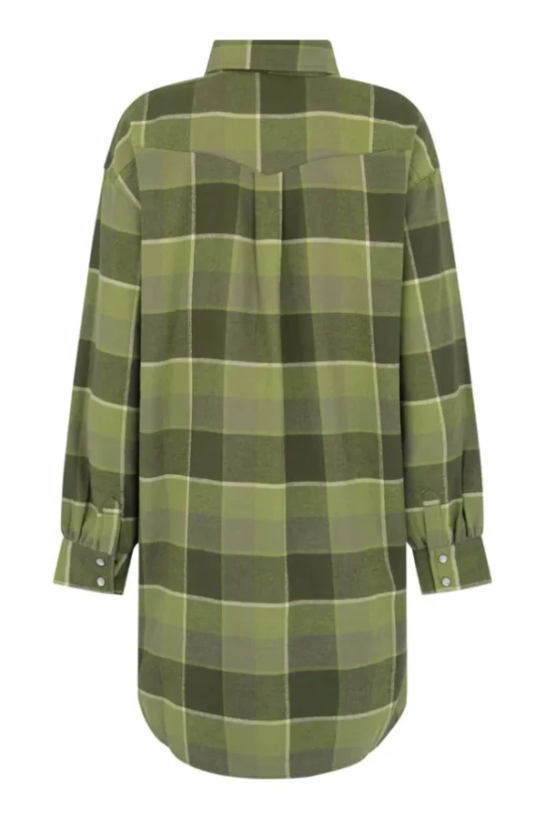 Khaki Wyatt Flannel Shirt Dress New